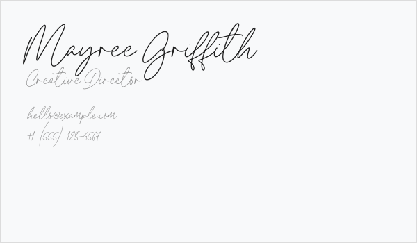 Mayree Griffith Business Card