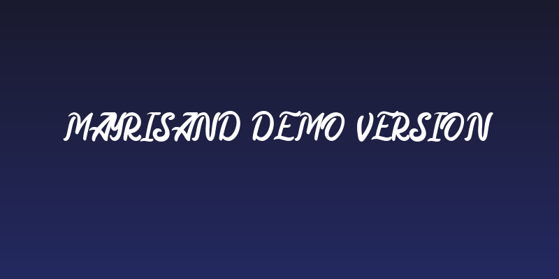 Mayrisand Demo Version Social Header