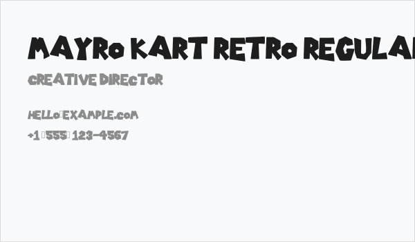 Mayro Kart Retro Regular Business Card