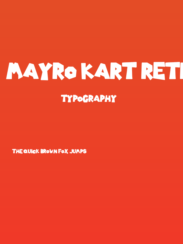 Mayro Kart Retro Regular Poster
