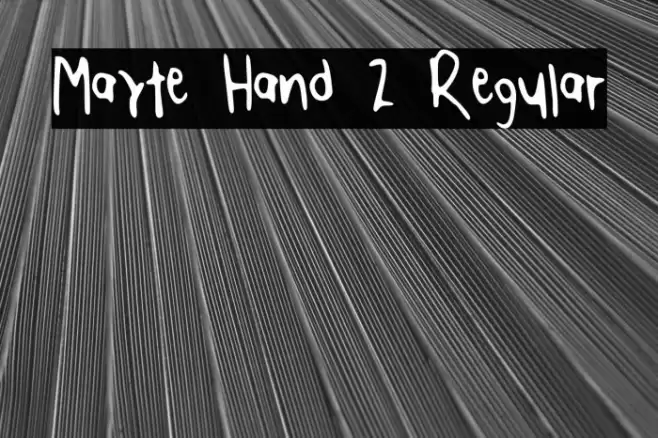 Mayte Hand 2 Regular Font examples