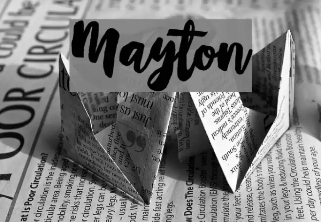 Mayton Font examples
