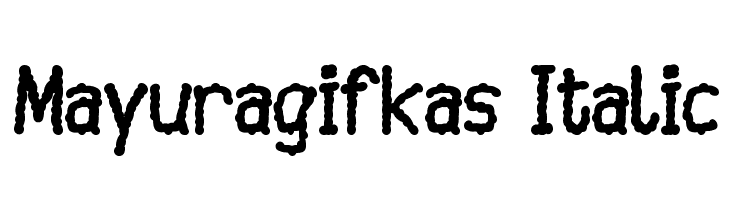 Mayuragifkas Italic  免费字体下载