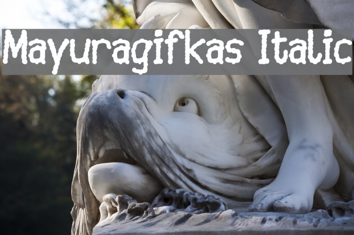 Mayuragifkas Italic Font examples