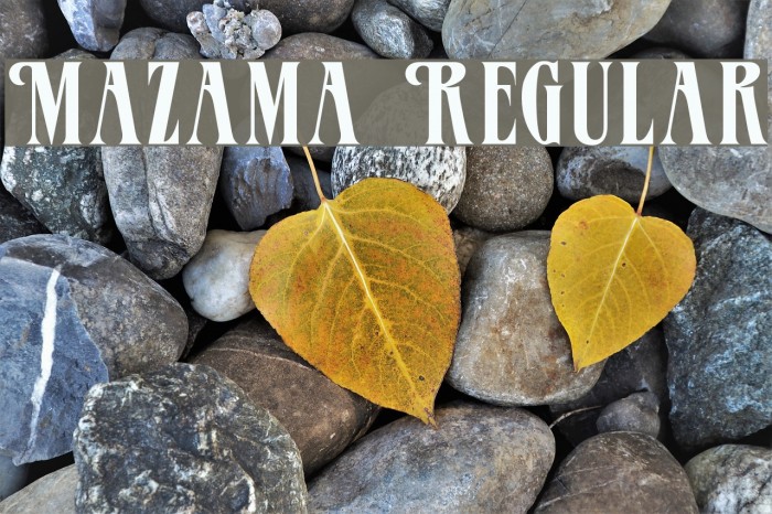 Mazama Regular Font examples