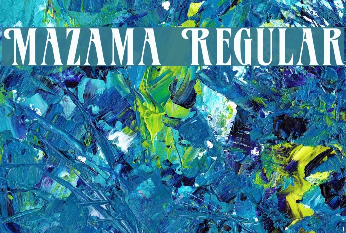 Mazama Regular Font examples