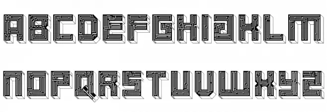 Maze Bold Font Litere mari