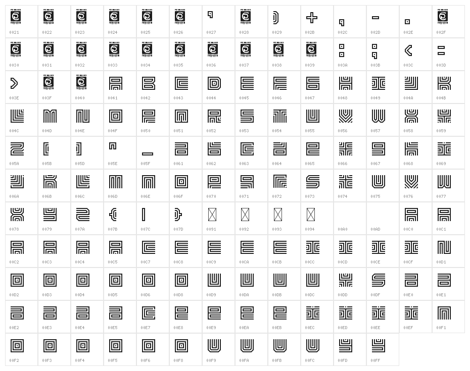 Maze Line Free Character Map