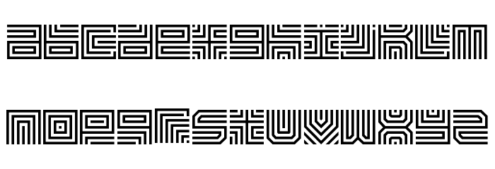 Maze Line Free Font LOWERCASE