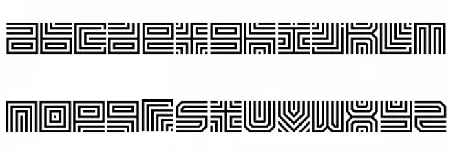 Maze Line Free 字体 小写