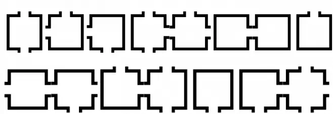 Maze Maker Dungeon Level 1F Schriftart Kleinbuchstaben