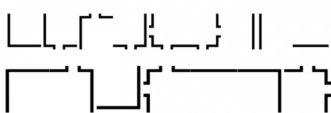 Maze Maker Dungeon Level 2F Schriftart Kleinbuchstaben