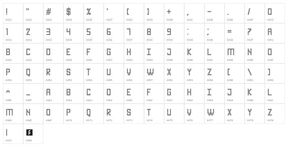 Maze Sanz Regular Character Map