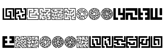 Maze Font LOWERCASE