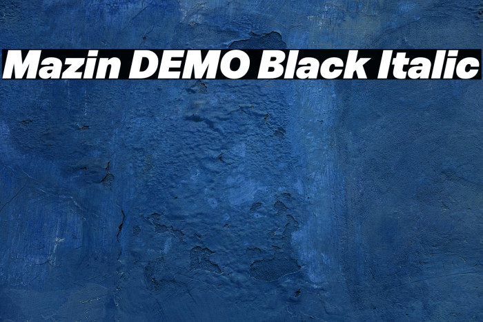 Mazin DEMO Black Italic Example 2