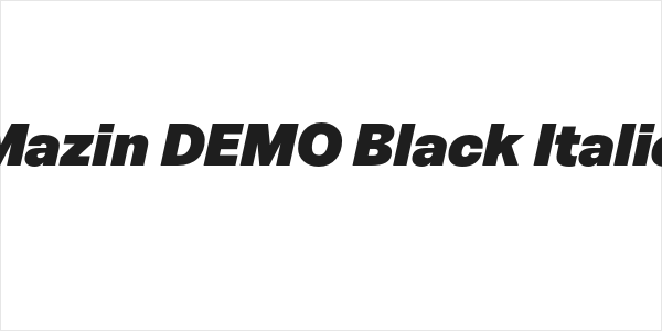 Mazin DEMO Black Italic Logo