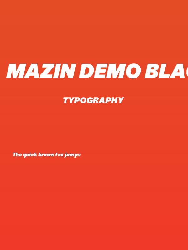 Mazin DEMO Black Italic Poster