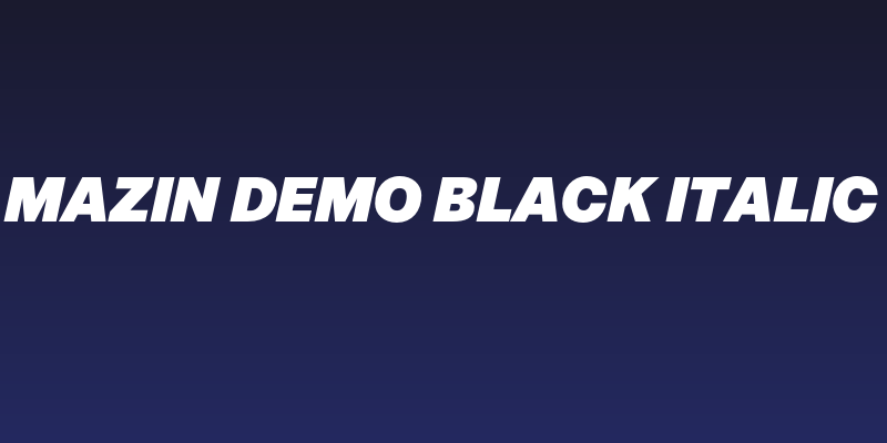 Mazin DEMO Black Italic Social Header