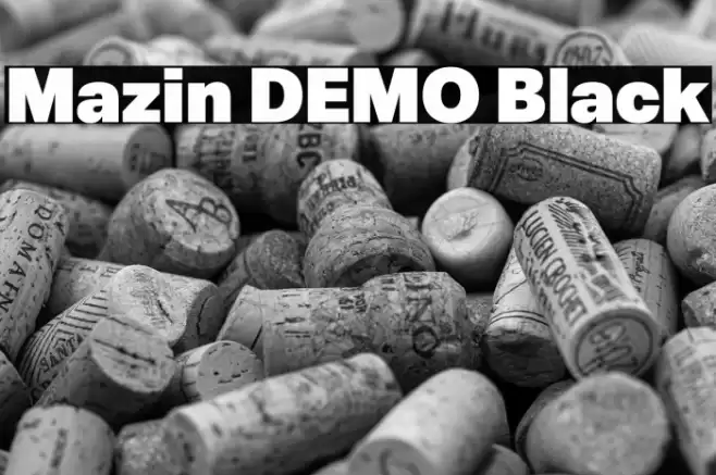 Mazin DEMO Black Font examples