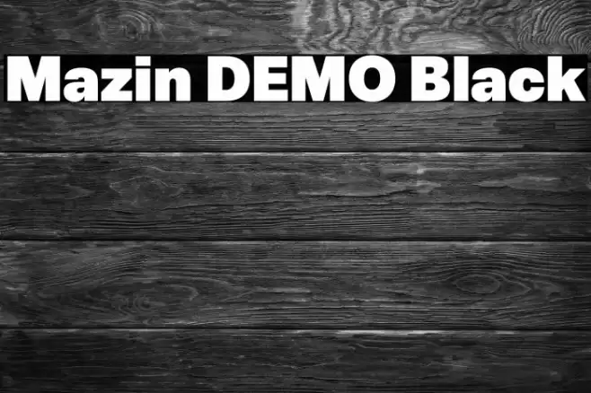 Mazin DEMO Black Font examples