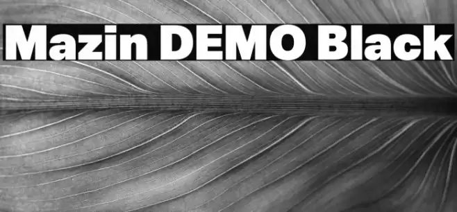 Mazin DEMO Black Font examples