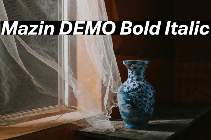 Mazin DEMO Bold Italic Example 1