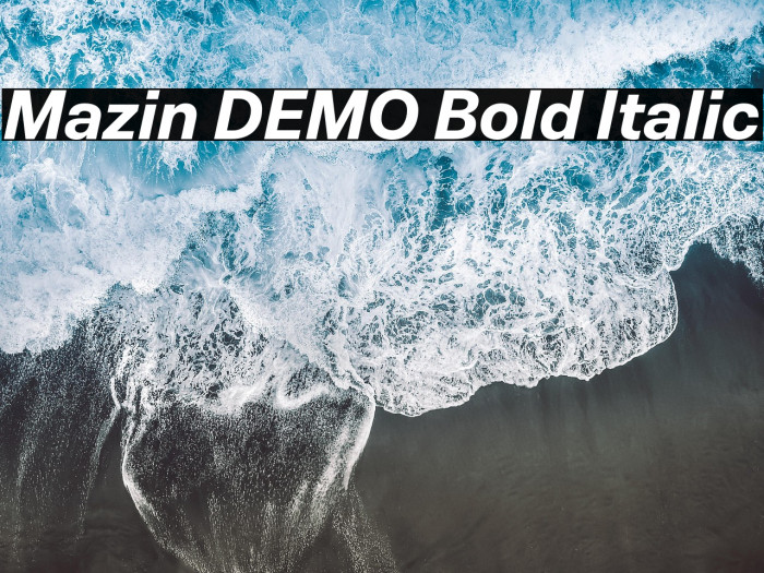 Mazin DEMO Bold Italic Example 3