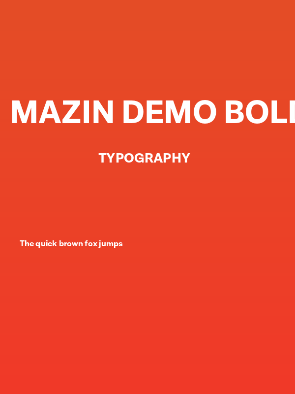 Mazin DEMO Bold Poster