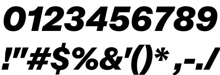 Mazin DEMO ExtraBold Italic Font OTHER CHARS