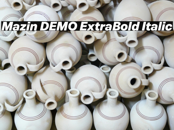 Mazin DEMO ExtraBold Italic Example 1