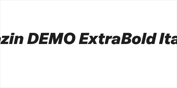 Mazin DEMO ExtraBold Italic Logo