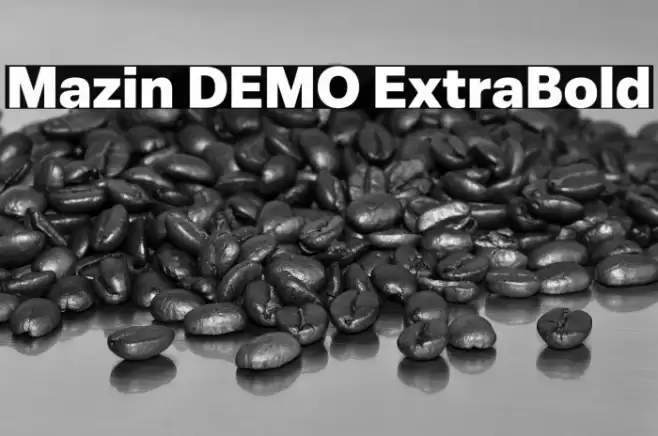 Mazin DEMO ExtraBold Font examples