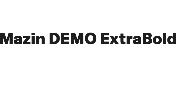 Mazin DEMO ExtraBold Logo