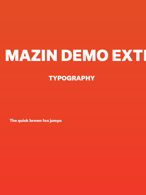 Mazin DEMO ExtraBold Poster