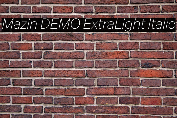 Mazin DEMO ExtraLight Italic Example 1