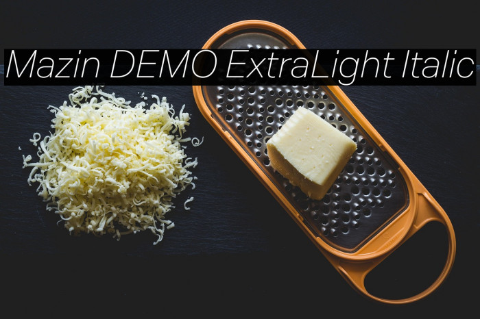Mazin DEMO ExtraLight Italic Example 2
