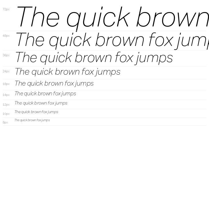 Mazin DEMO ExtraLight Italic Waterfall
