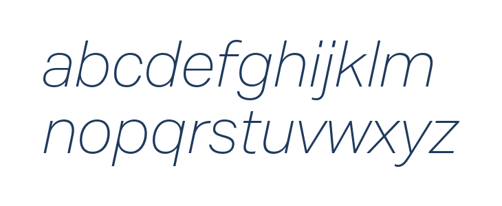 Mazin DEMO ExtraLight Italic Lowercase