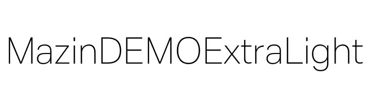 Mazin DEMO ExtraLight  Скачать бесплатные шрифты