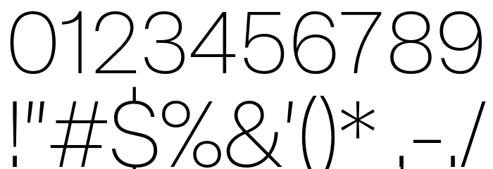 Mazin DEMO ExtraLight Font OTHER CHARS
