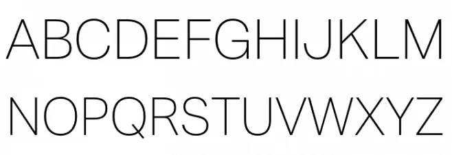 Mazin DEMO ExtraLight Caratteri MAIUSCOLE