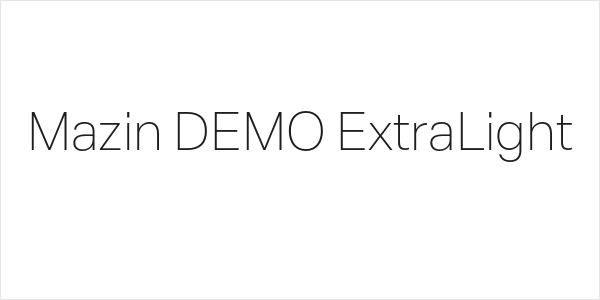 Mazin DEMO ExtraLight Logo