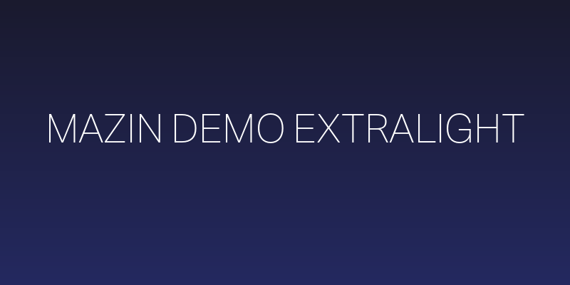 Mazin DEMO ExtraLight Social Header