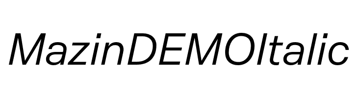 Mazin DEMO Italic  免费字体下载