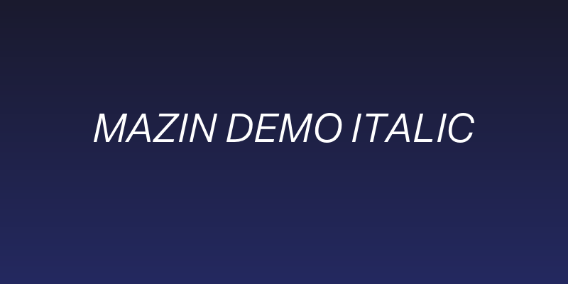 Mazin DEMO Italic Social Header