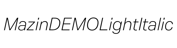 Mazin DEMO Light Italic  Fuentes Gratis Descargar