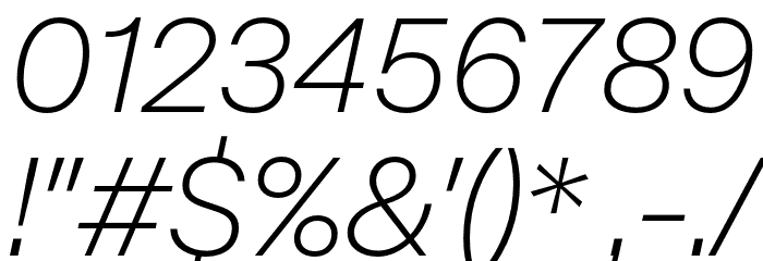 Mazin DEMO Light Italic Font OTHER CHARS