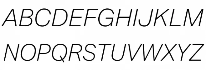 Mazin DEMO Light Italic Polices MAJUSCULES