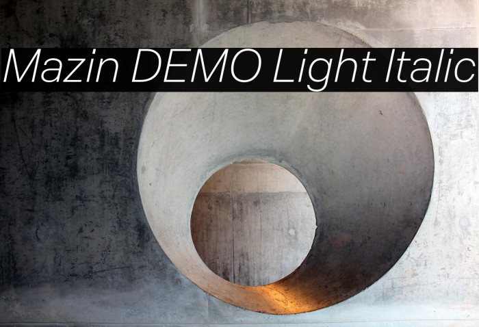 Mazin DEMO Light Italic Example 3