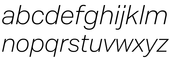 Mazin DEMO Light Italic Font LOWERCASE